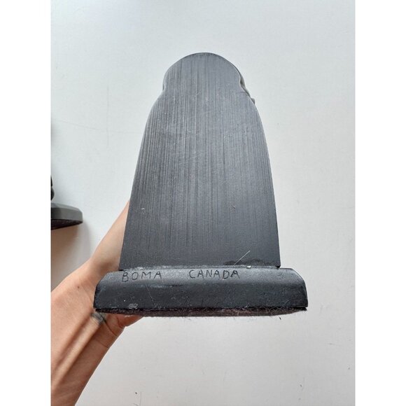 Vintage 70's BOMA CANADA Indigenous Northwest Haida Black Resin Totem Bookends - Picture 12 of 15